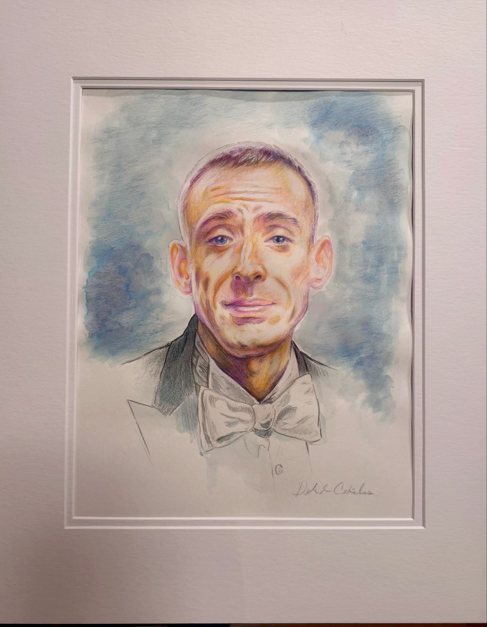 Bespoke Mixed Media Portrait — colored pencil and watercolor