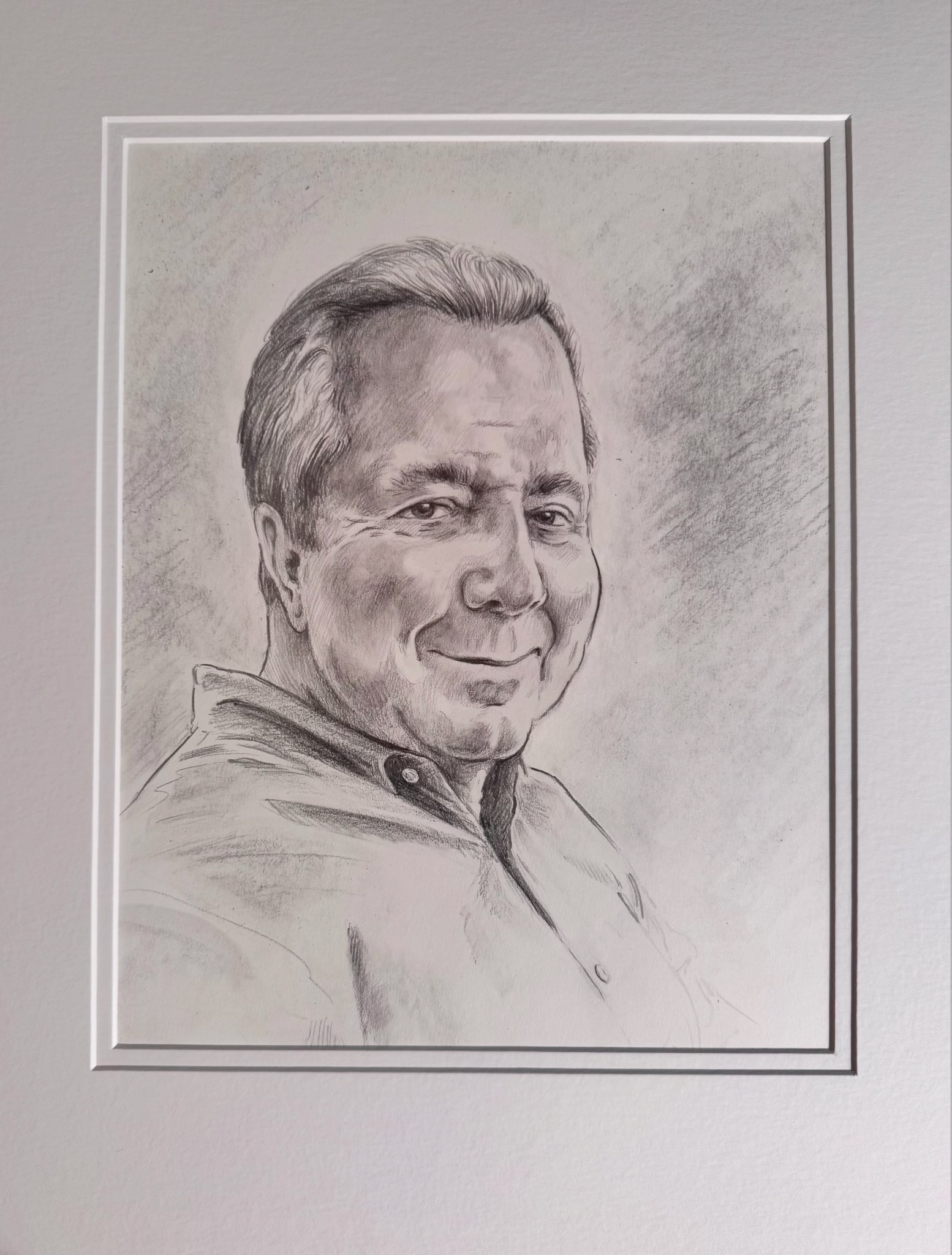 Black and White Pencil Portrait — graphite on paper